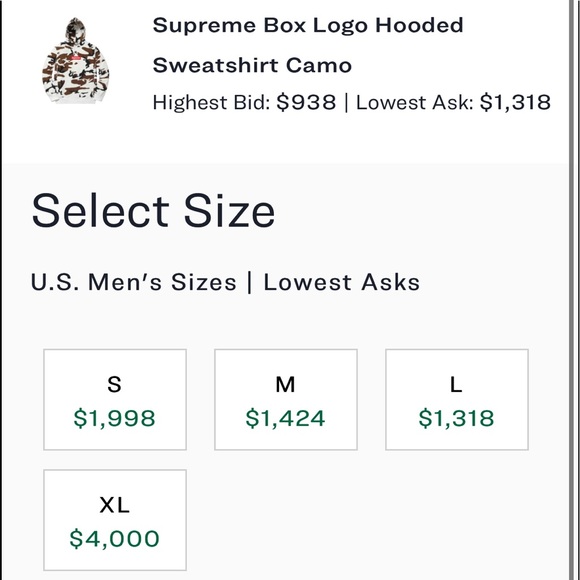 Supreme FW16 Camo Box Logo Hoodie size MED - Picture 5 of 5